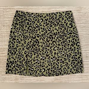 Superdown Satin Cheetah Print Mini Skirt